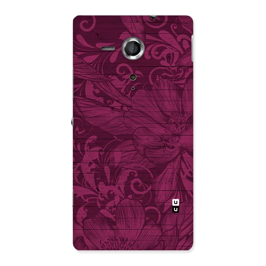Magenta Floral Pattern Back Case for Sony Xperia SP