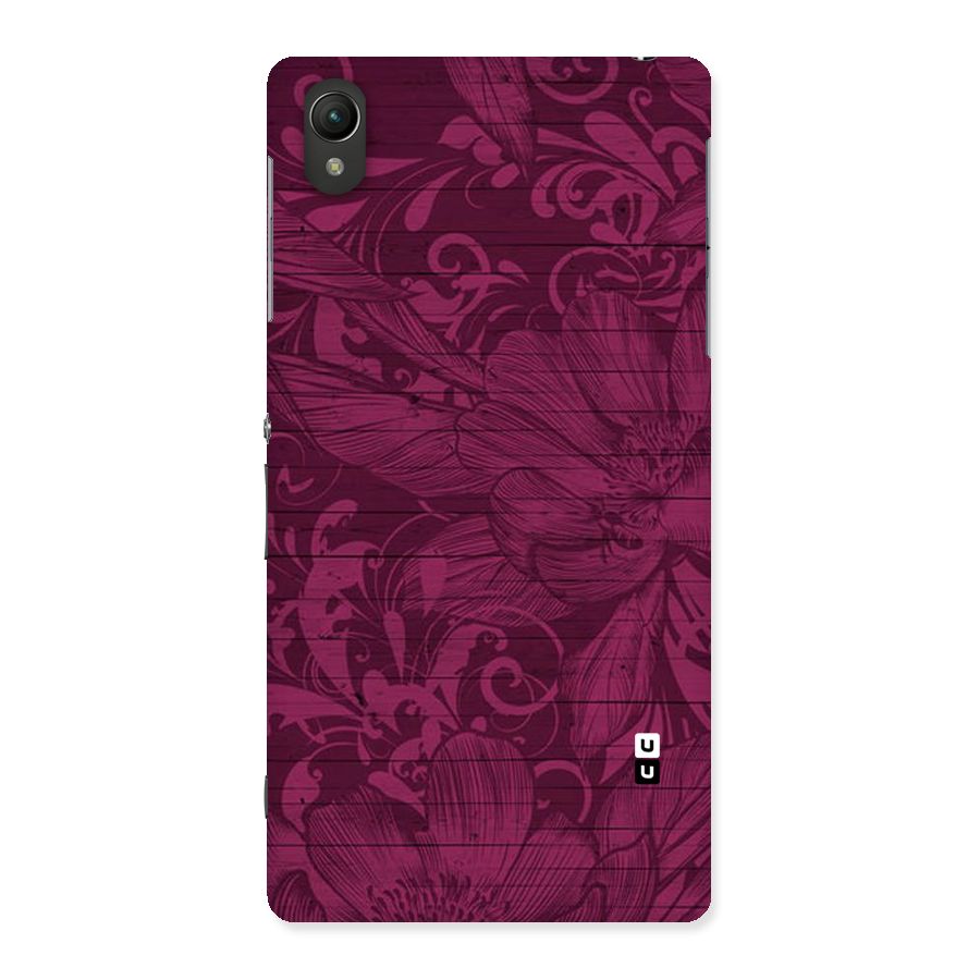 Magenta Floral Pattern Back Case for Sony Xperia Z2