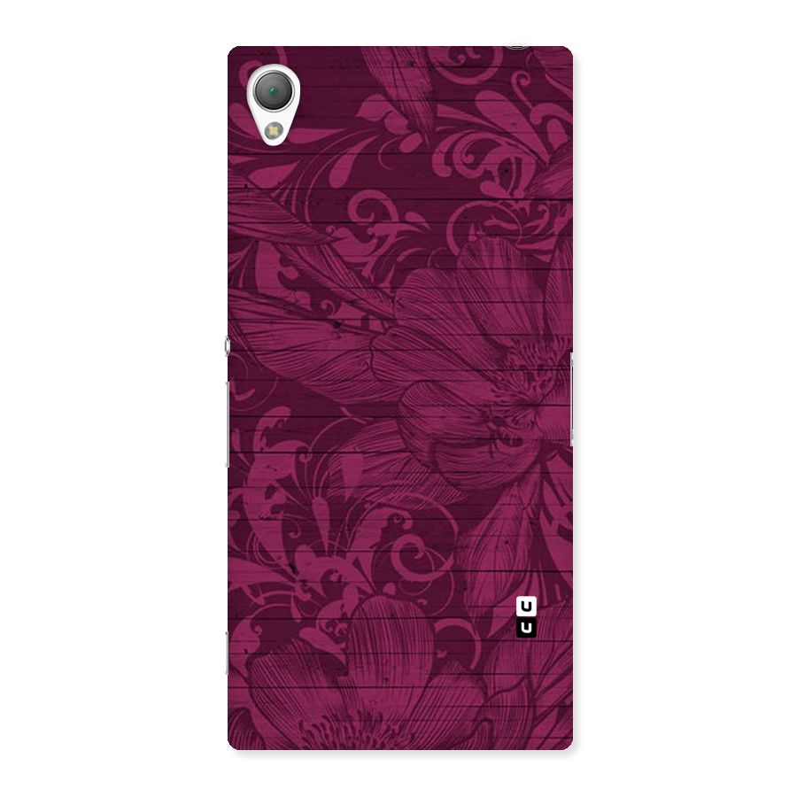Magenta Floral Pattern Back Case for Sony Xperia Z3