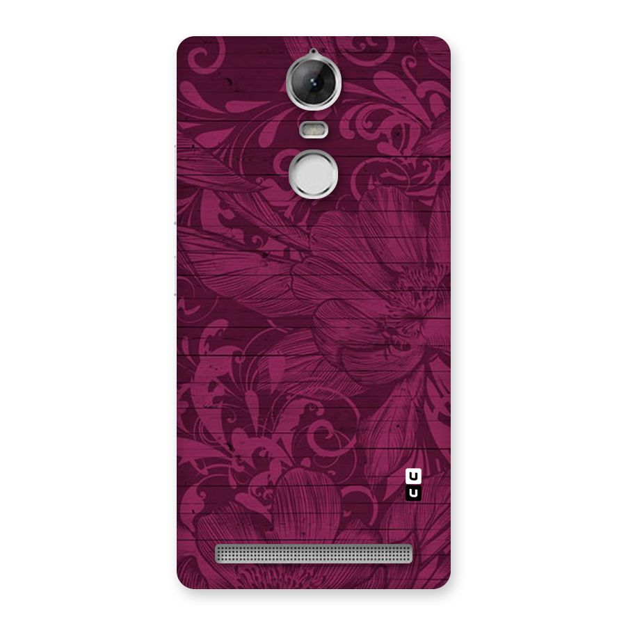 Magenta Floral Pattern Back Case for Vibe K5 Note