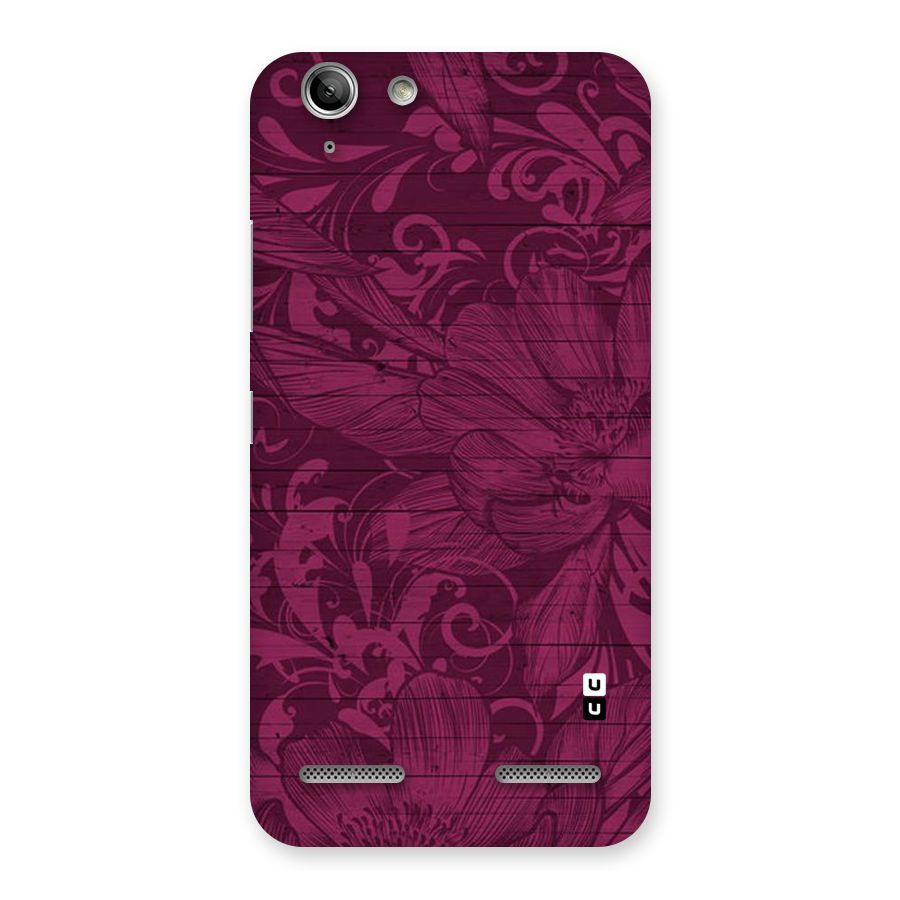 Magenta Floral Pattern Back Case for Vibe K5 Plus