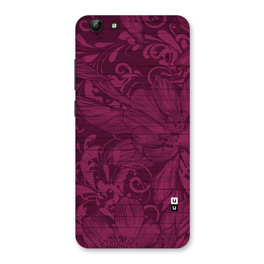 Magenta Floral Pattern Back Case for Vivo Y69