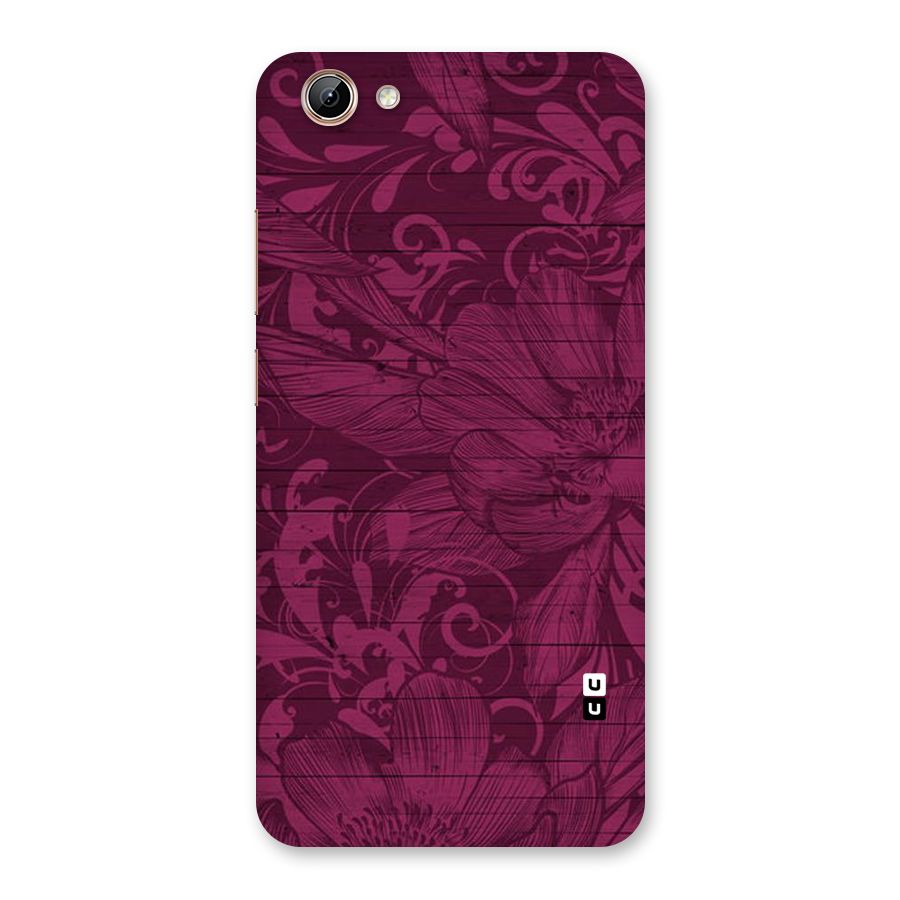 Magenta Floral Pattern Back Case for Vivo Y71i