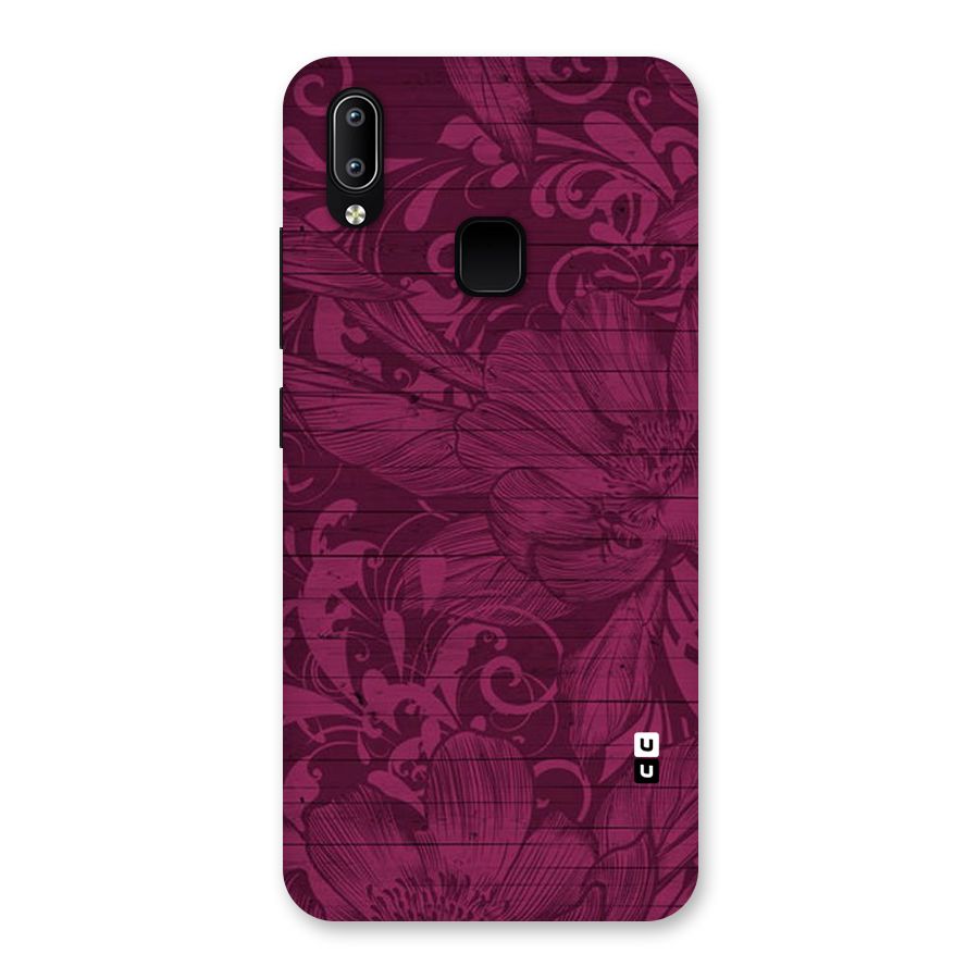 Magenta Floral Pattern Back Case for Vivo Y93