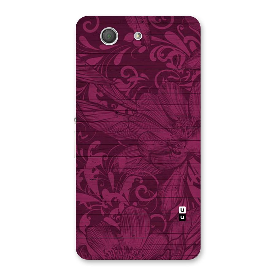 Magenta Floral Pattern Back Case for Xperia Z3 Compact