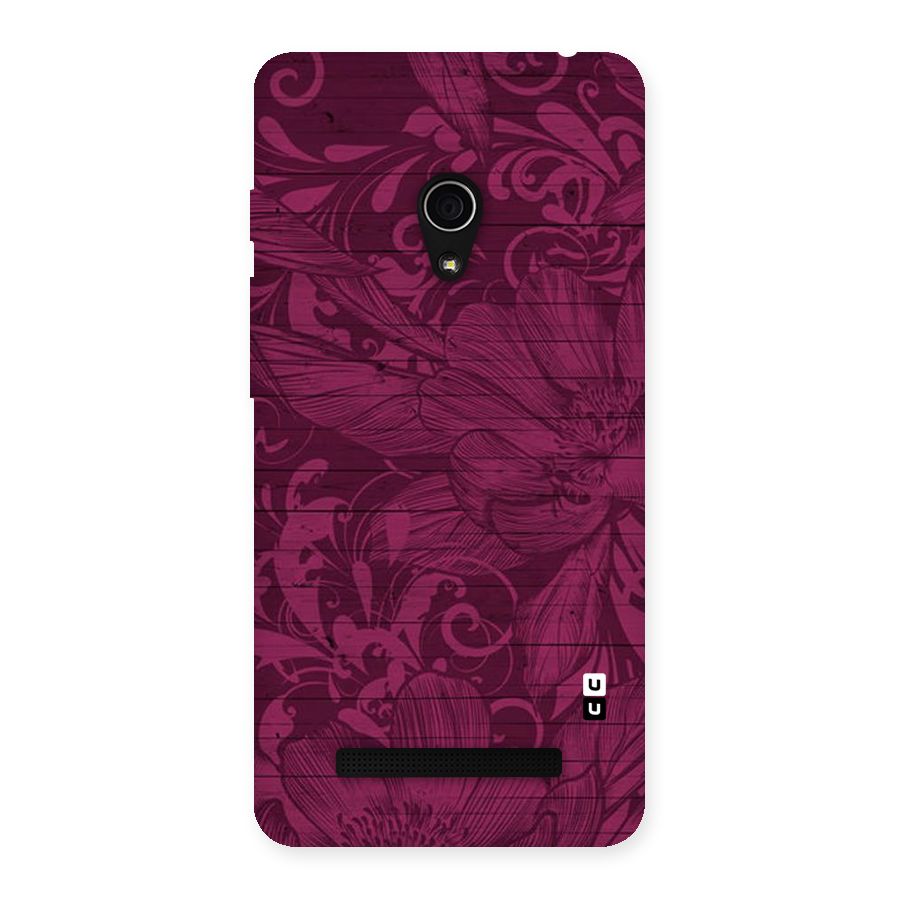 Magenta Floral Pattern Back Case for Zenfone 5