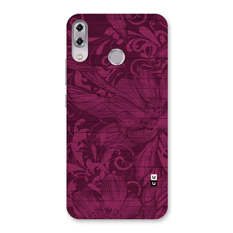 Magenta Floral Pattern Back Case for Zenfone 5Z