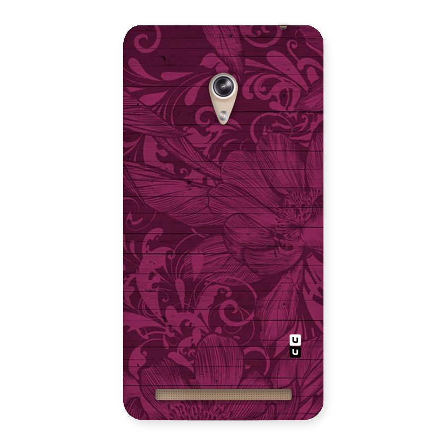 Magenta Floral Pattern Back Case for Zenfone 6