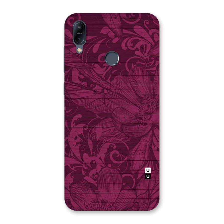Magenta Floral Pattern Back Case for Zenfone Max M2