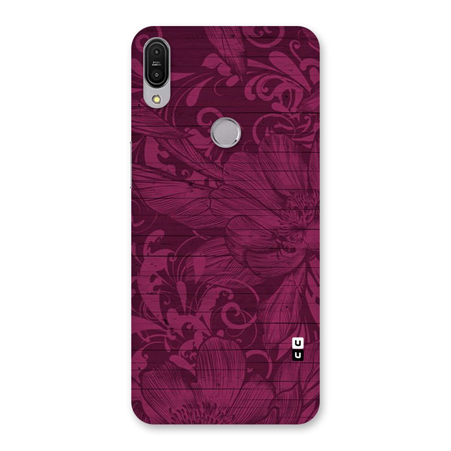 Magenta Floral Pattern Back Case for Zenfone Max Pro M1