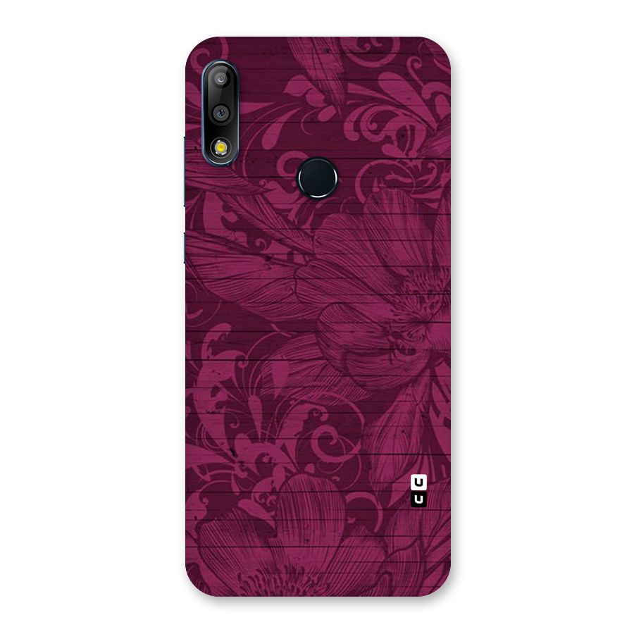 Magenta Floral Pattern Back Case for Zenfone Max Pro M2
