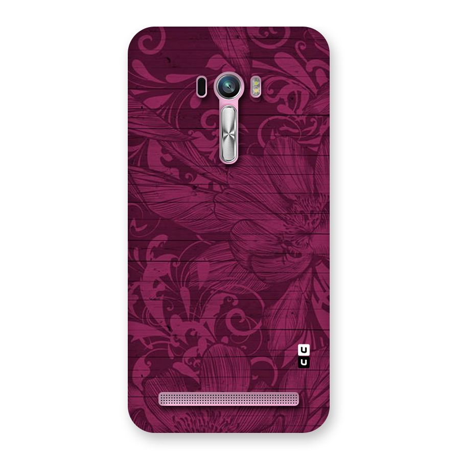 Magenta Floral Pattern Back Case for Zenfone Selfie