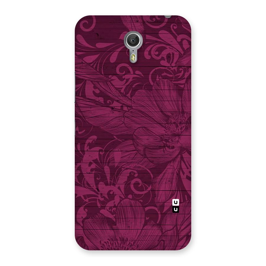 Magenta Floral Pattern Back Case for Zuk Z1