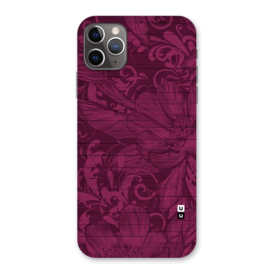 Magenta Floral Pattern Back Case for iPhone 11 Pro Max