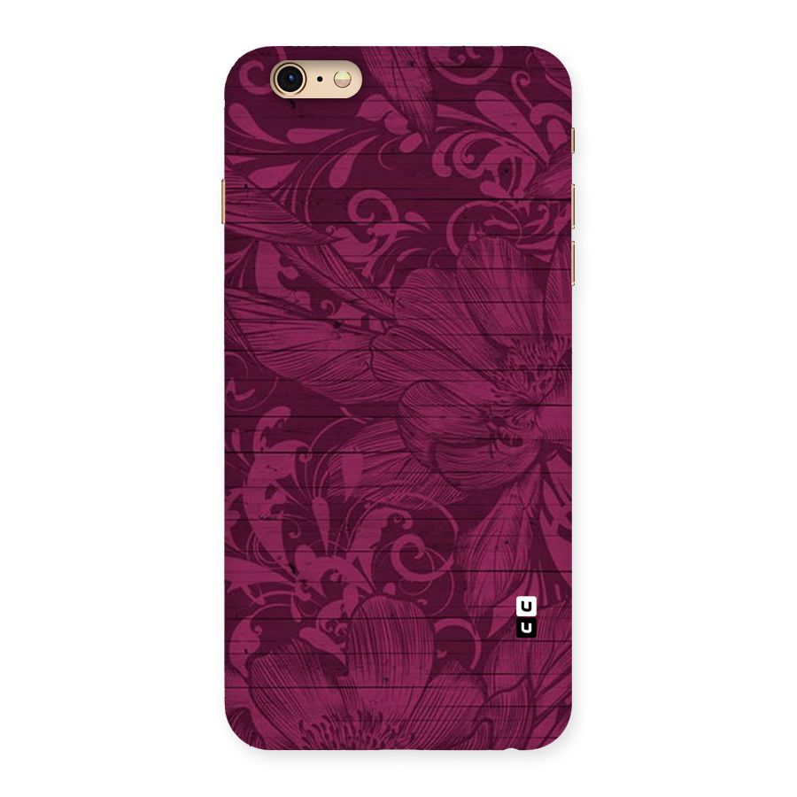 Magenta Floral Pattern Back Case for iPhone 6 Plus 6S Plus