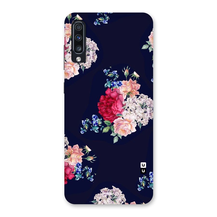 Magenta Peach Floral Back Case for Galaxy A70