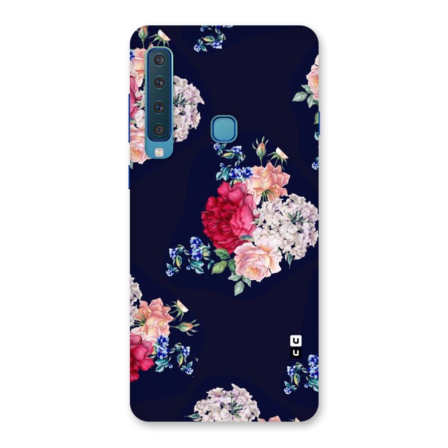 Magenta Peach Floral Back Case for Galaxy A9 (2018)