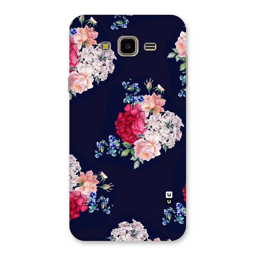 Magenta Peach Floral Back Case for Galaxy J7 Nxt