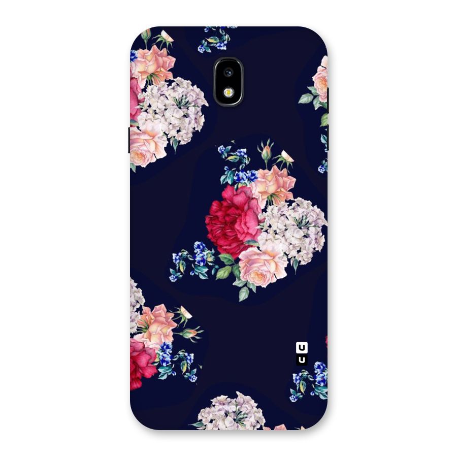 Magenta Peach Floral Back Case for Galaxy J7 Pro