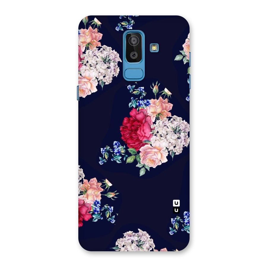 Magenta Peach Floral Back Case for Galaxy J8