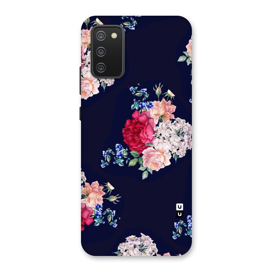 Magenta Peach Floral Back Case for Galaxy M02s