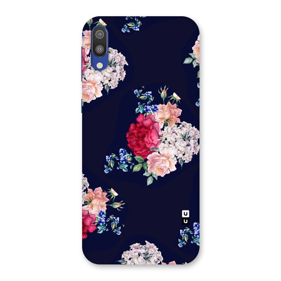Magenta Peach Floral Back Case for Galaxy M10