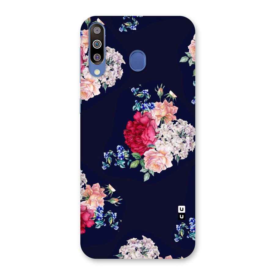Magenta Peach Floral Back Case for Galaxy M30