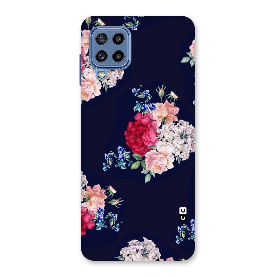 Magenta Peach Floral Back Case for Galaxy M32