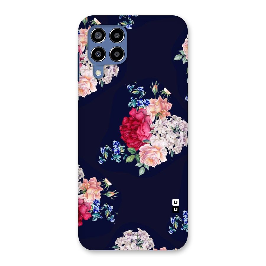 Magenta Peach Floral Back Case for Galaxy M53 5G