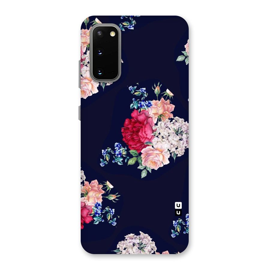 Magenta Peach Floral Back Case for Galaxy S20