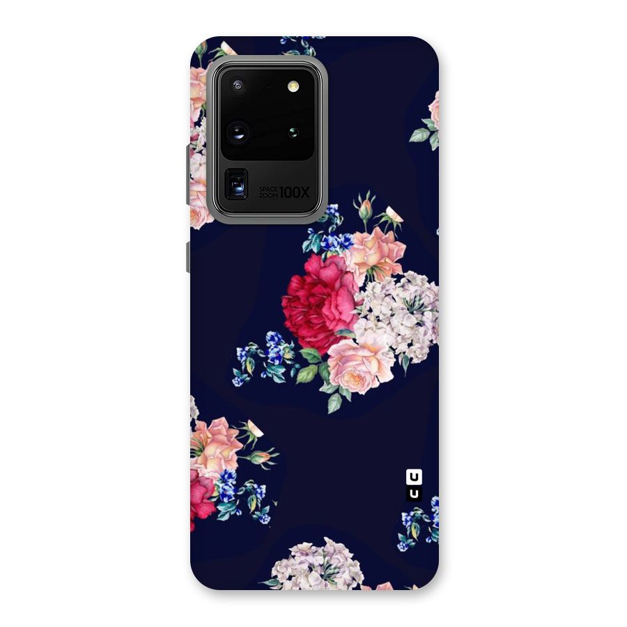 Magenta Peach Floral Back Case for Galaxy S20 Ultra