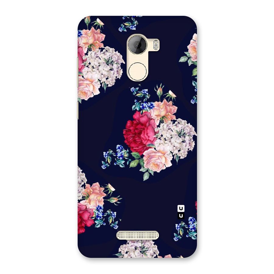 Magenta Peach Floral Back Case for Gionee A1 LIte