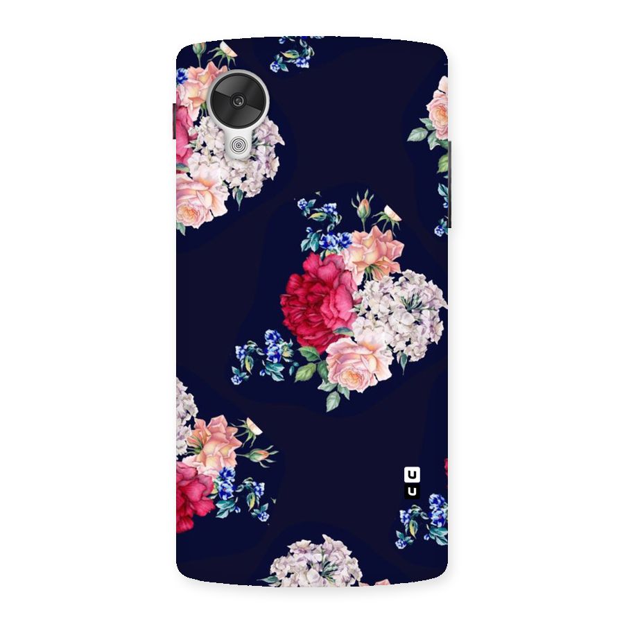 Magenta Peach Floral Back Case for Google Nexsus 5