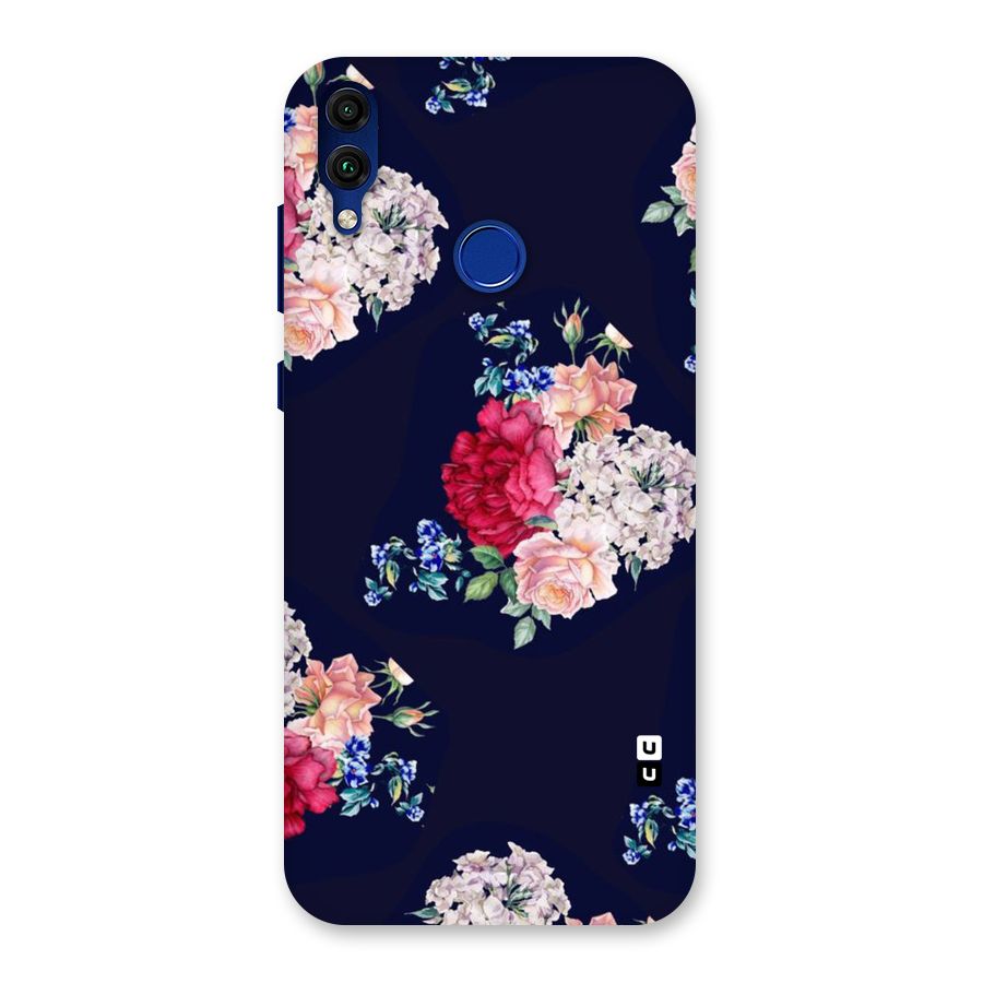 Magenta Peach Floral Back Case for Honor 8C