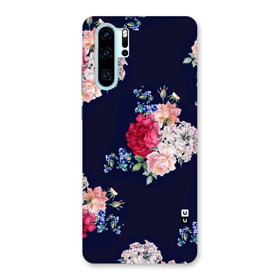 Magenta Peach Floral Back Case for Huawei P30 Pro