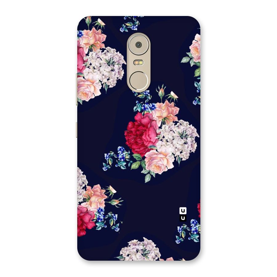 Magenta Peach Floral Back Case for Lenovo K6 Note