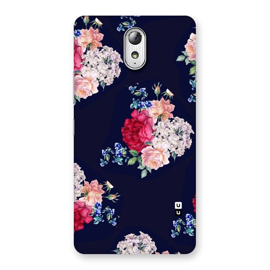 Magenta Peach Floral Back Case for Lenovo Vibe P1M