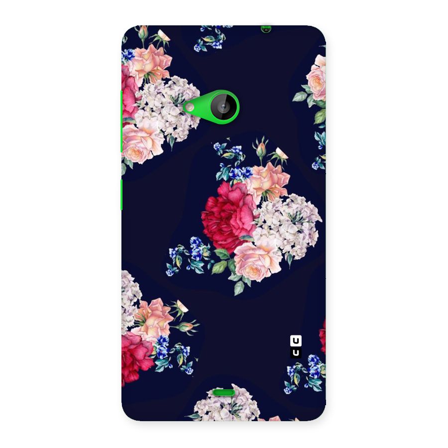 Magenta Peach Floral Back Case for Lumia 535