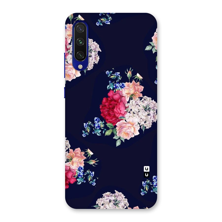Magenta Peach Floral Back Case for Mi A3