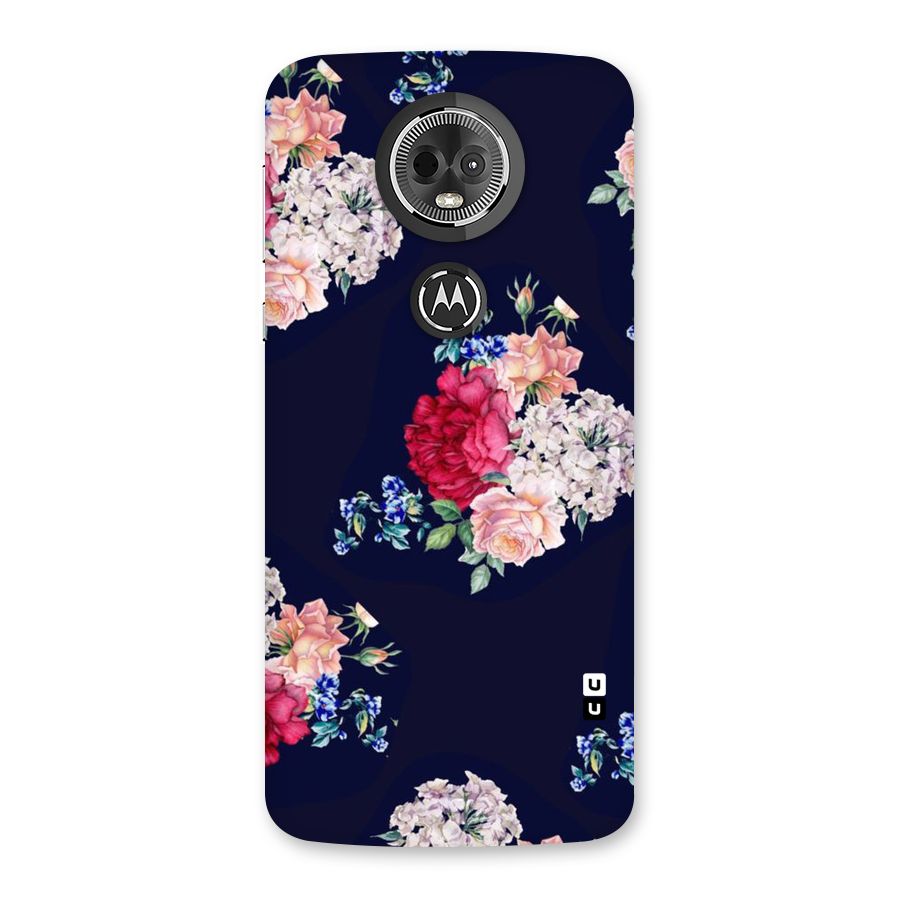 Magenta Peach Floral Back Case for Moto E5 Plus