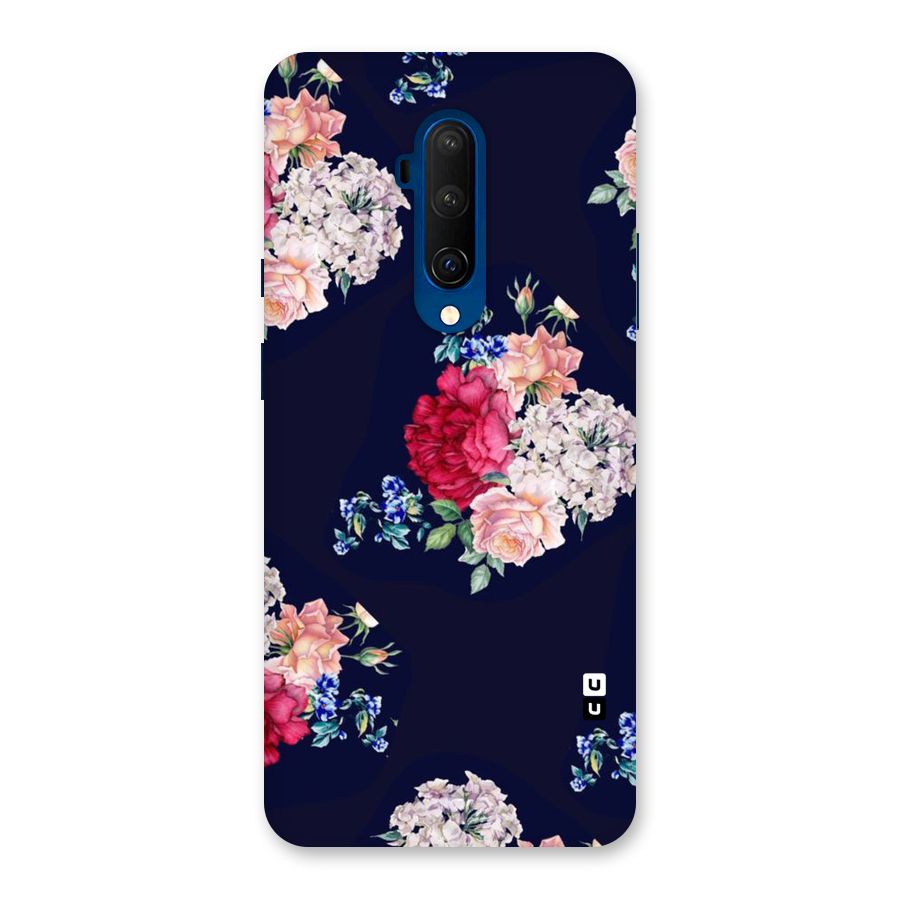 Magenta Peach Floral Back Case for OnePlus 7T Pro