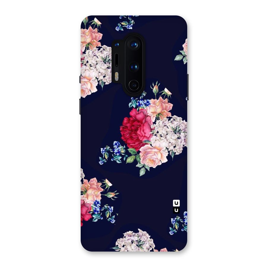 Magenta Peach Floral Back Case for OnePlus 8 Pro