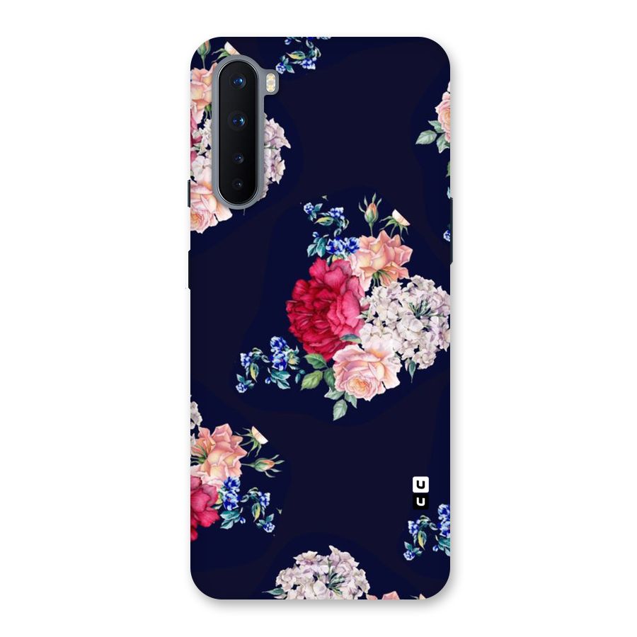 Magenta Peach Floral Back Case for OnePlus Nord