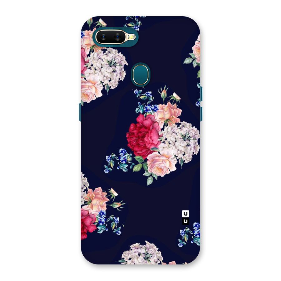 Magenta Peach Floral Back Case for Oppo A11k
