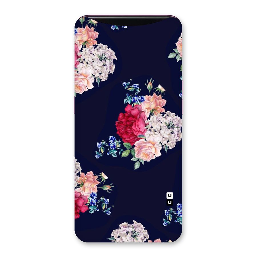 Magenta Peach Floral Back Case for Oppo Find X