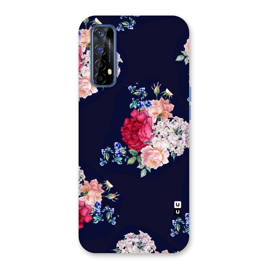 Magenta Peach Floral Back Case for Realme 7