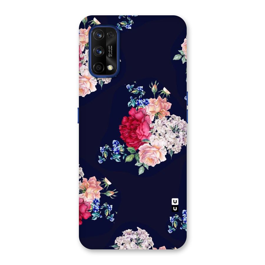 Magenta Peach Floral Back Case for Realme 7 Pro