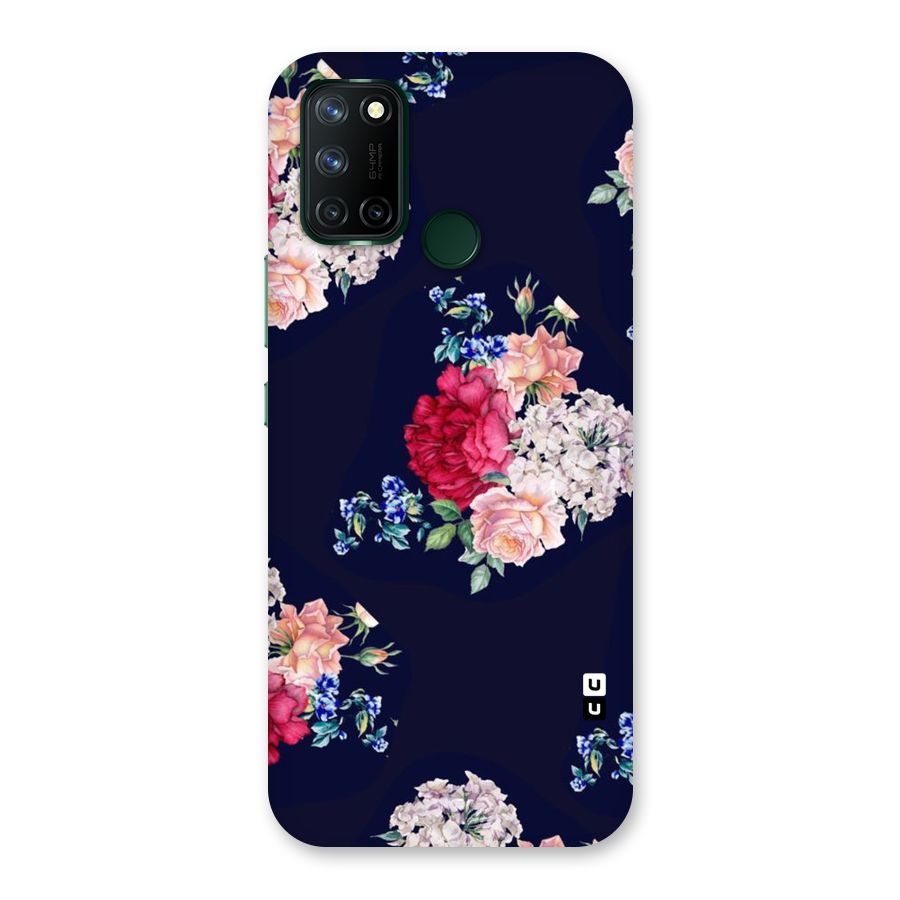 Magenta Peach Floral Back Case for Realme 7i