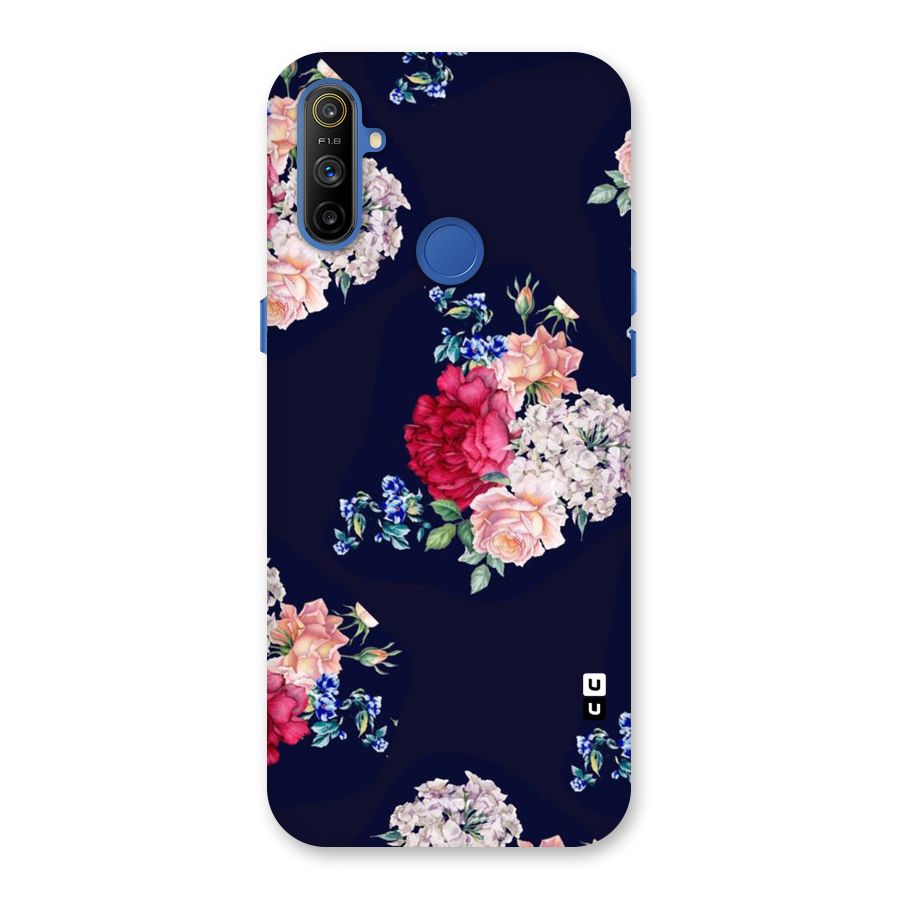 Magenta Peach Floral Back Case for Realme Narzo 10A