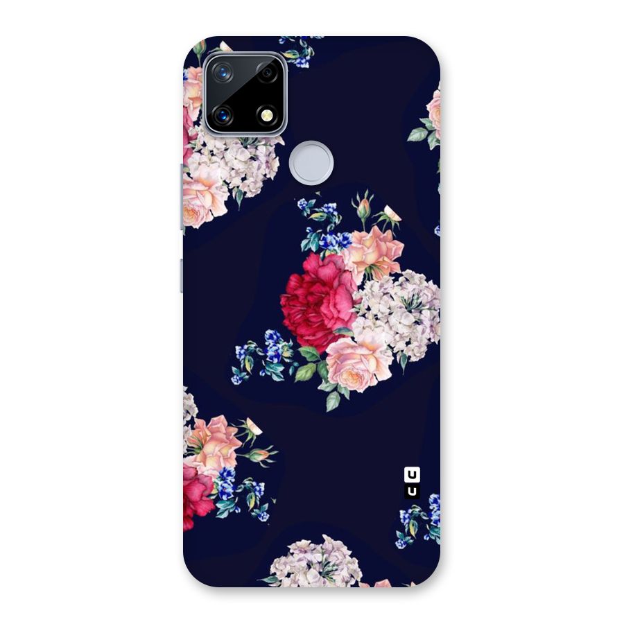 Magenta Peach Floral Back Case for Realme Narzo 20